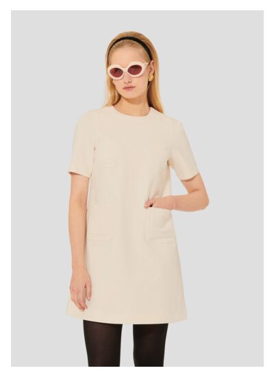 Robe Renata-Ecru en Polyester