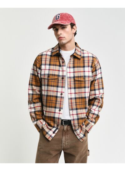 Checked Herringbone Overshirt