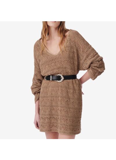 Robe Courte En Crochet Col V Lizami