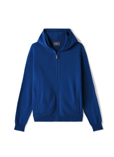 Pull à capuche zippé - Femme - BLEU APNEE