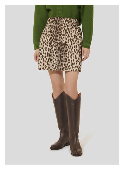 Jupe Juno-Chocolat en Polyester