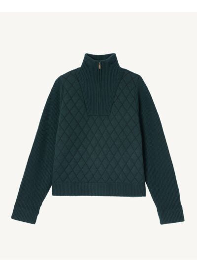 Col camionneur matelassé - Femme - VERT ZURICH