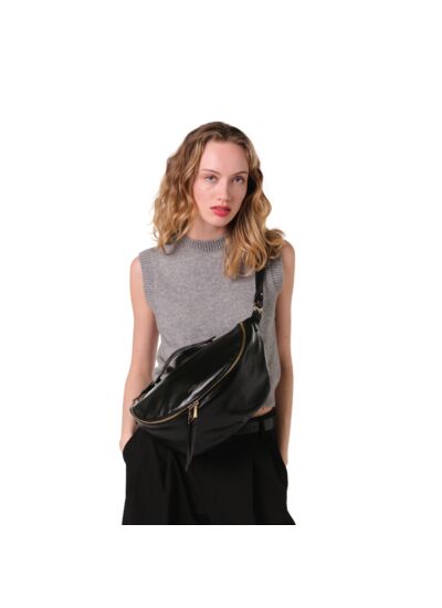 ORIGAMI DE LANCEL - SAC PORTE CROISE ZIPPE M - Noir