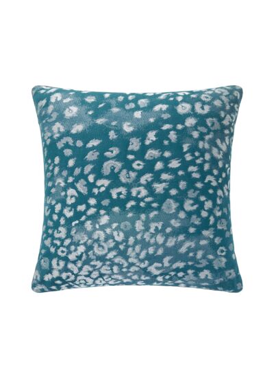 Yves Delorme - Housse de coussin en coton viscose bleu, Tioman