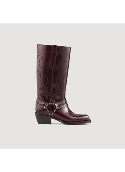 Bottes hautes à bouts carrés