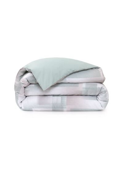 Lacoste - Housse de couette en satin de coton lavé vert, L Songe