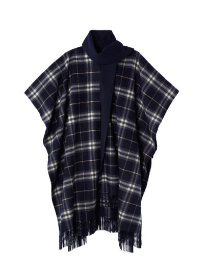 Cape tartan réversible - Accessoire - MARINE