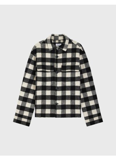 Veste inoa en double face à carreaux noir