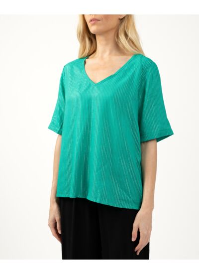 Top à fines rayures lurex