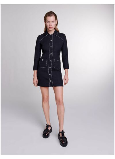 Robe courte en tweed