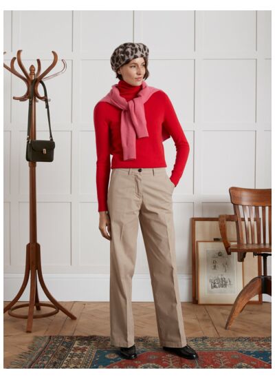 WIDE PANTALON COTON