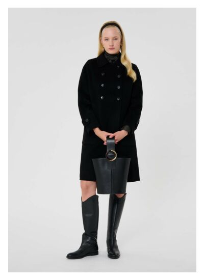 Manteau Maeline-Noir en Laine
