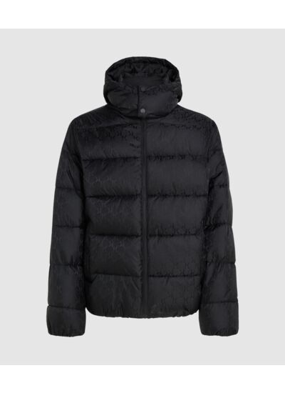 JACQUARD PUFFER WITH HOOD