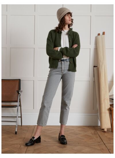 CARDIGAN MOHAIR VOLANT