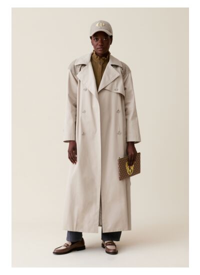 Trench long bi-matière