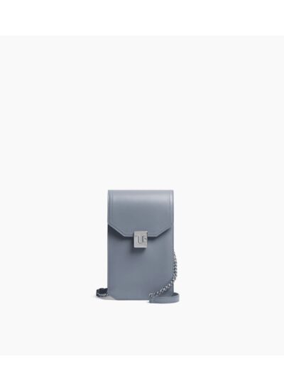 Etui téléphone à rabat Rose en cuir lisse