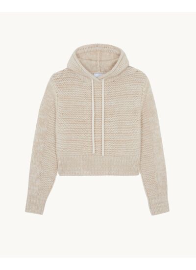 Hoodie Jackie beige latté mouliné