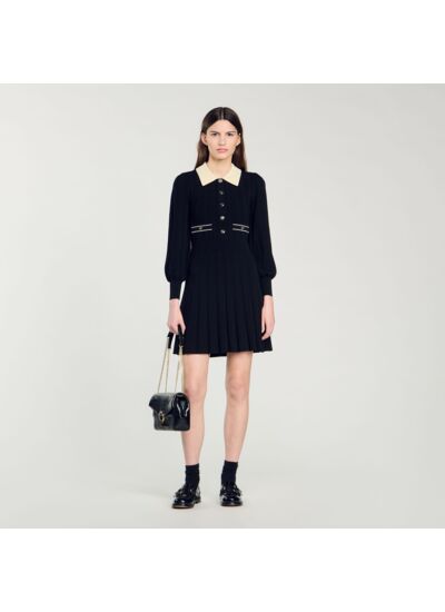 Robe en maille plissée