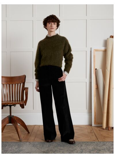 PANTALON LARGE VELOURS