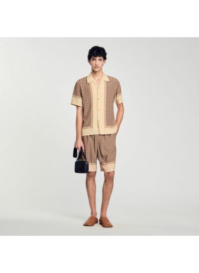 Chemise imprimée à manches courtes