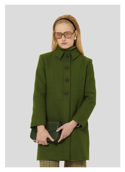 Manteau Madeline-Cactus en Laine Froide