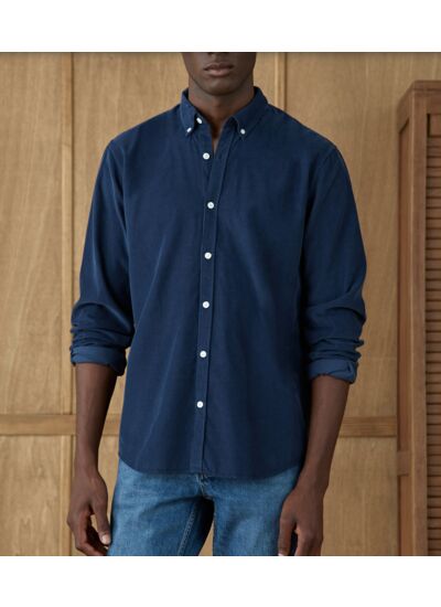 Chemise en velours College Dusky Navy