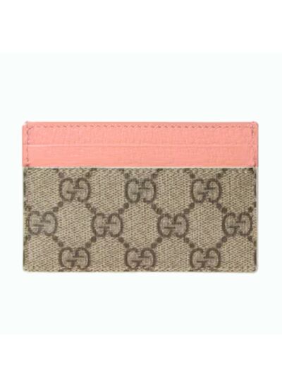 Gucci Porte-carte GG Beige Rose