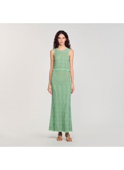 Top en maille fantaisie