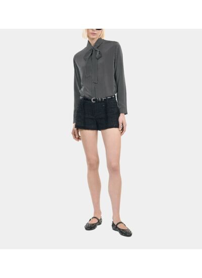 Chemise En Soie À Rayures Femme