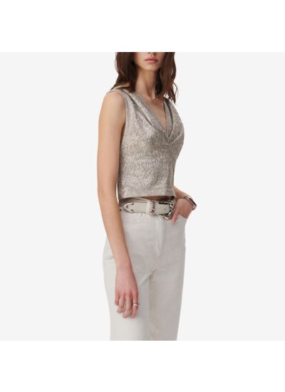 Top En Jersey Lurex Col V Samira