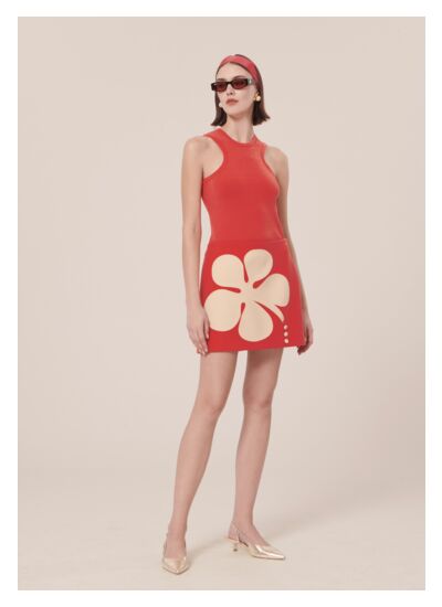 Jupe Joaba-Corail en Polyester