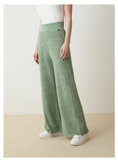 Pantalon palazzo en chenille