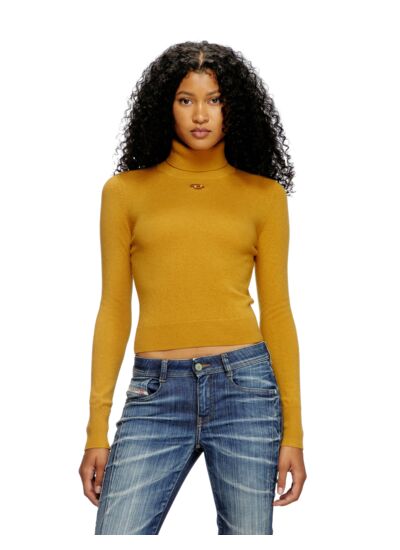 Pull à col roulé en laine et cachemire