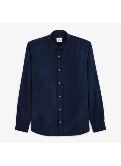 Chemise en velours dark iris