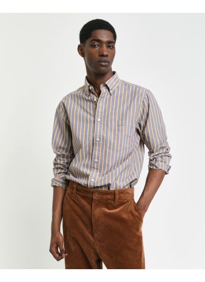 Chemise regular fit en popeline à rayures Archive