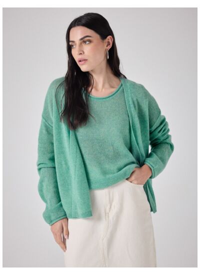 GILET COL V ML OEDIPE AGAVE