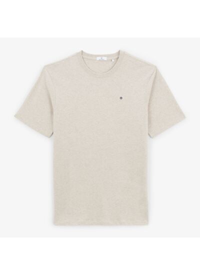T-shirt manches courtes Theo beige chiné