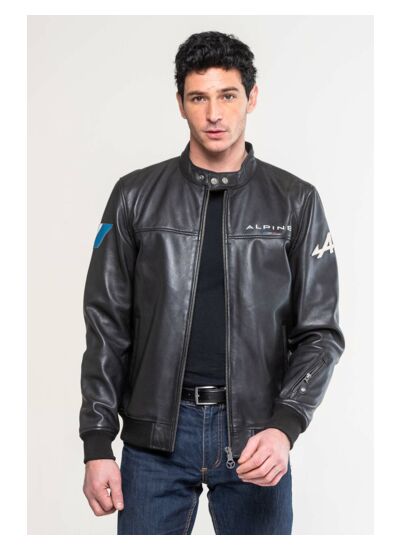 Blouson cuir Alpine Jean Noir