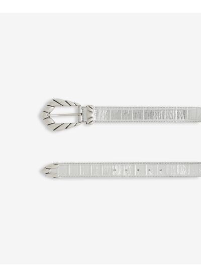 Ceinture En Cuir Embella Silver