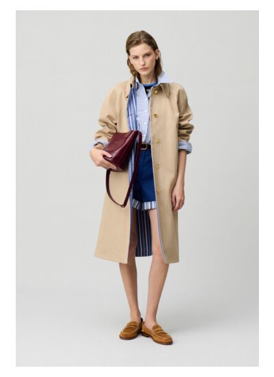 Trench mi-long droit