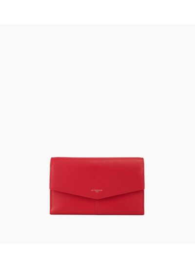 Portefeuille un volet Charlotte en cuir lisse