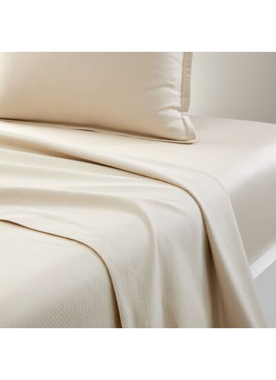 BOSS Home - Drap plat en satin de coton blanc, Loft