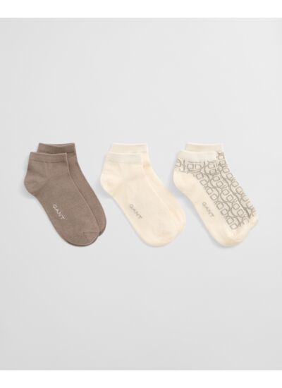 3-Pack Monogram Ankle Socks
