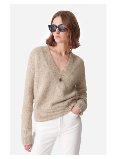 Pull Damita En Laine Mérinos Mélangée