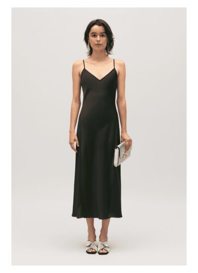 Robe nuisette midi noire