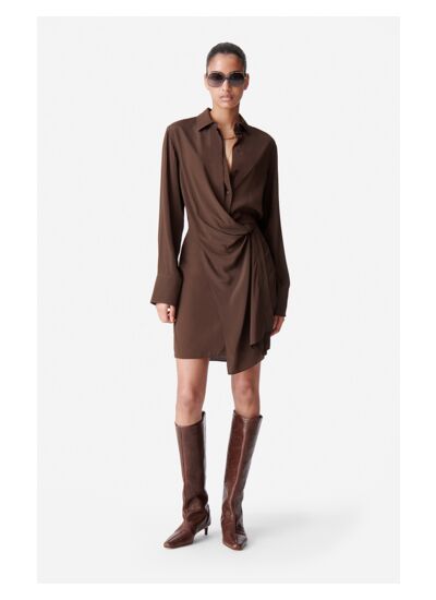 Robe Demi En Soie Mélangée