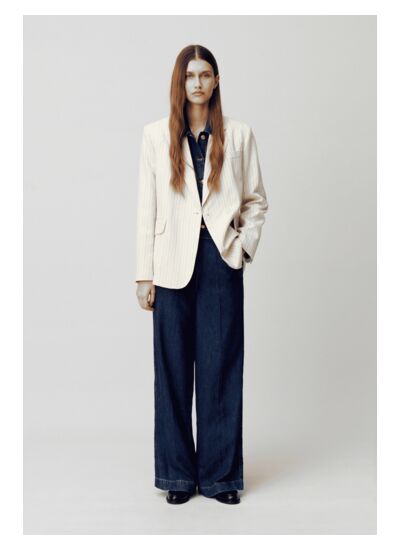 Veste tailleur à rayures