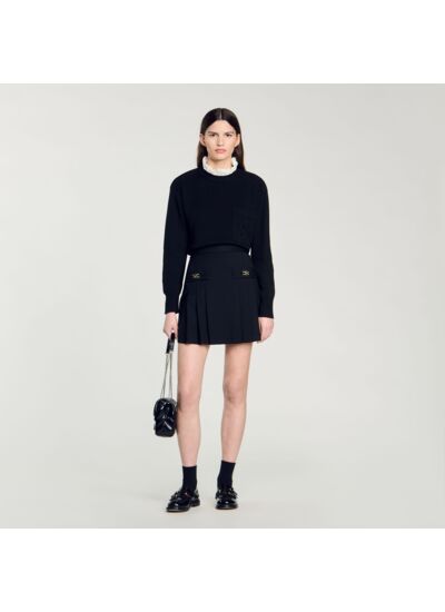 Pull 2 en 1 à col volanté