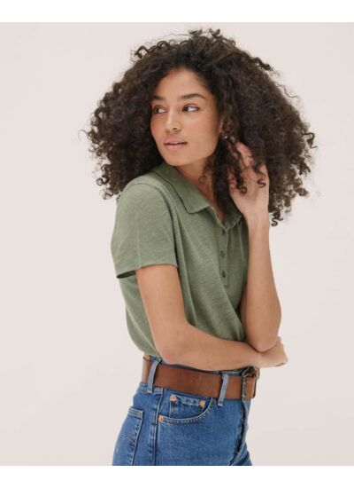 Polo Yoko Polo femme lin manches courtes