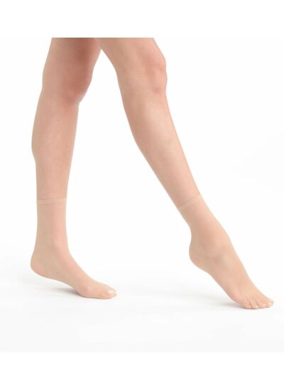 Lot de 2 paires de socquettes femme Nude Ivoire Dim Sublime Voile